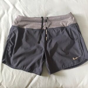 Nike Women's Blue Gray Wide Comfort Waistband Athletic Shorts Sz Small